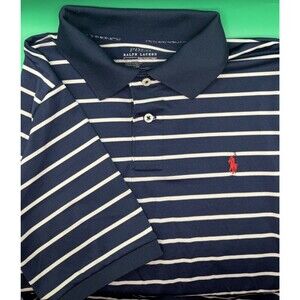 Polo Ralph Lauren Performance Polo Short Sleeve Boys XL (14-16) Stripe Blue